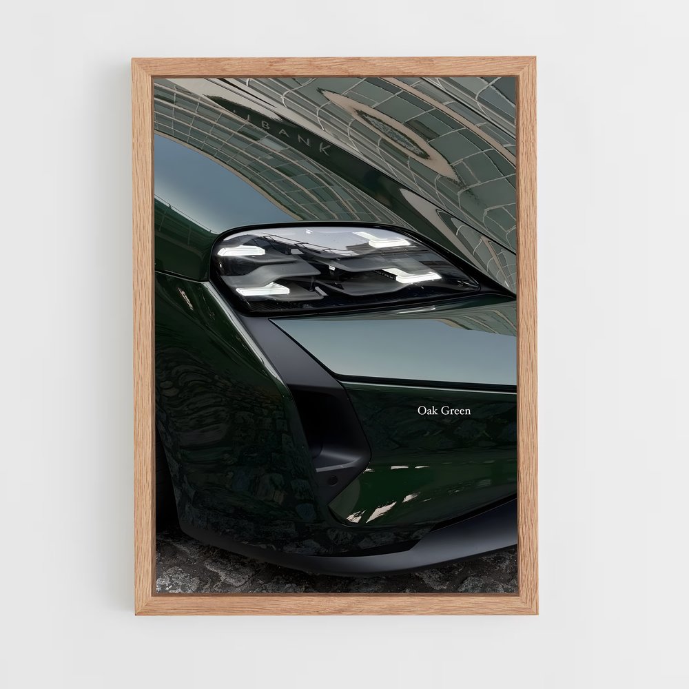Poster Turbo Émeraude – affiche Porsche (vue 4)